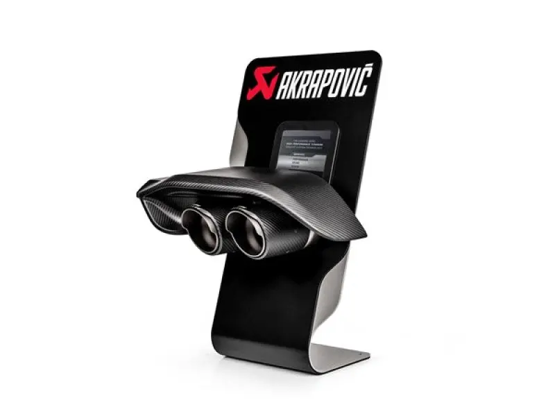 Akrapovic Counter Display With Sample Tail Pipe Set And Carbon Diffuser (High Gloss) 1