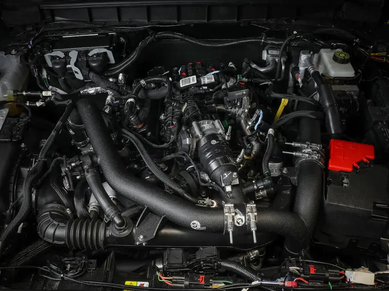 Afe 21-22 Ford Bronco V6-2.7Ltt Bladerunner Alum Hot Charge Pipe - Black 2