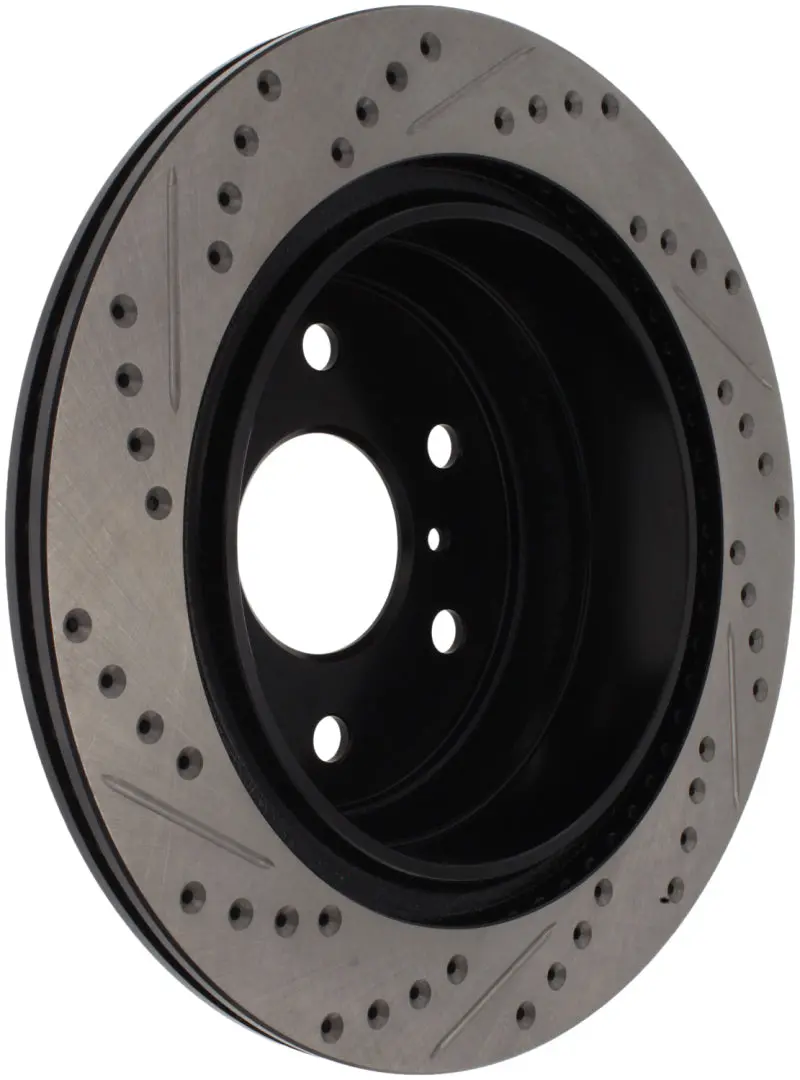 Stoptech 2007-2010 Gmc Sierra (W/ Rear Drum) / 2007-2009 Gmc Yukon Rear Left Slotted & Drilled Rotor 1
