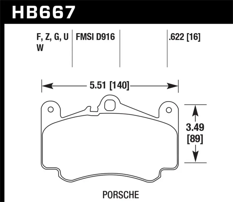 Hawk 09-11 Porsche 911 Carrera Front Er-1 Brake Pads 1