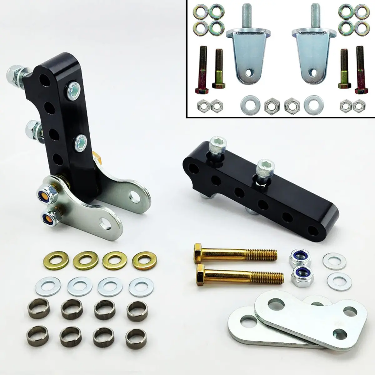 Upr Heavy Duty Rear Coilover Bracket Set W/Adjustable Lower Mounts 1