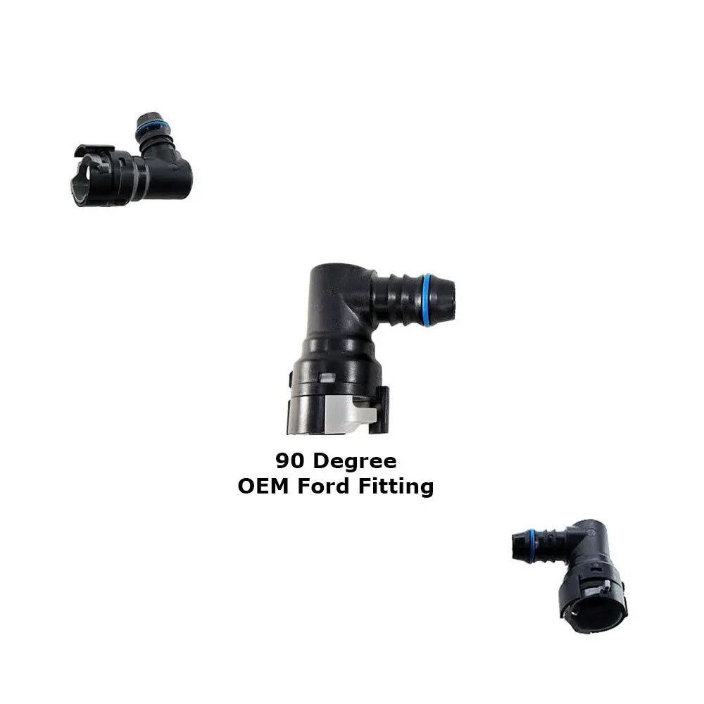 Upr 2011-2022 Ford Mustang Plug & Play 90 Degree Snap Fitting For 5/8 Hose 1