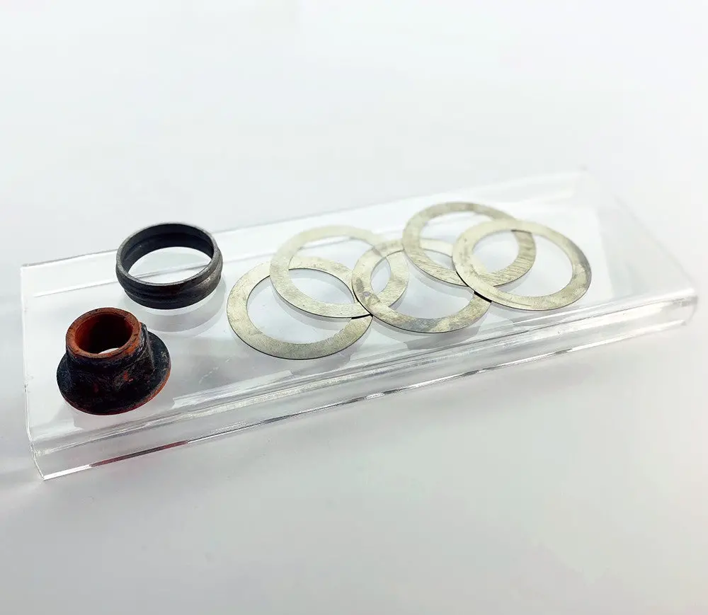 Upr 1986-2014 Ford Mustang 8.8  Rear Axle - Replacement Pinion Nut, Crush Sleeve And 5 Piece Pinion Shim Kit 1