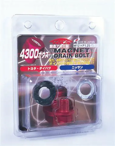 Project Kics Toyota/Daihatsu/Nissan Red Magnetic Drain Bolt - M12x1.25 1