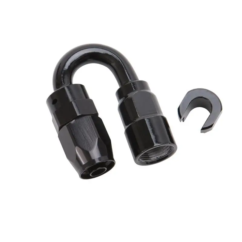Russell Performance 5/16In Sae Quick Disc Female To -6 Hose Black 180 Degree Hose End 1