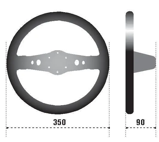Sparco Steering Wheel 215 Suede Black 1