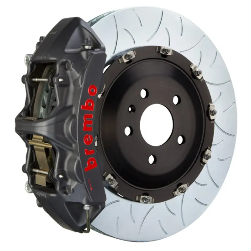 Brembo 08-13 Bmw M3/11-12 1M Front Gts Bbk 6 Piston Cast 380X34 2Pc Rotor Slotted Type3-Black Ha 1