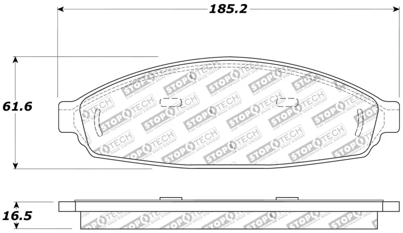 Stoptech Sport Brake Pads W/Shims And Hardware - Front 2