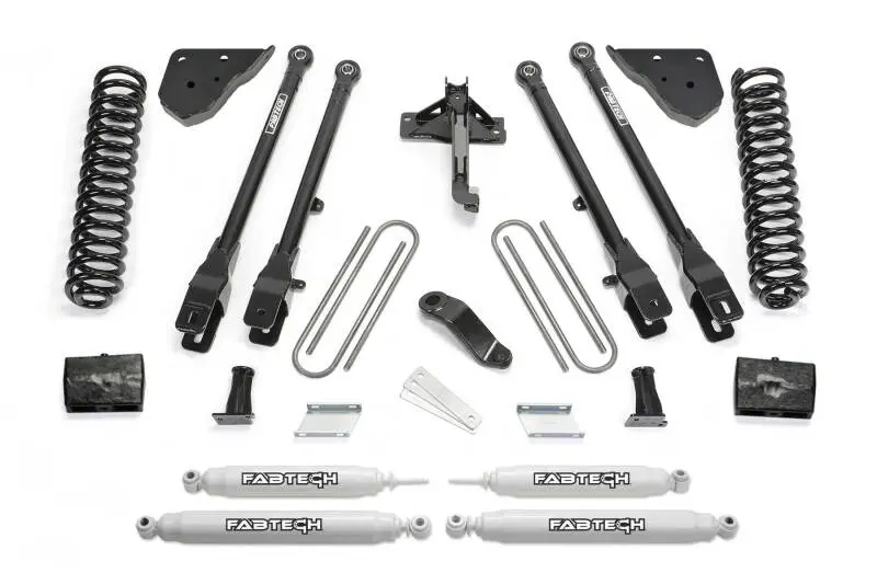 Fabtech 23-24 Ford F450/F550 4Wd 6In 4 Link Lift Kit W/ Performance Shocks 1
