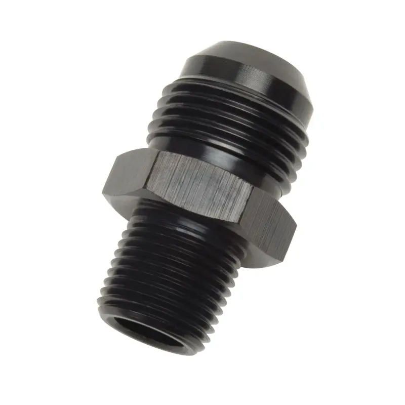 Russell Performance Adapter Fitting #6 An Male Flare To 1/2In Npt Male Blk 1