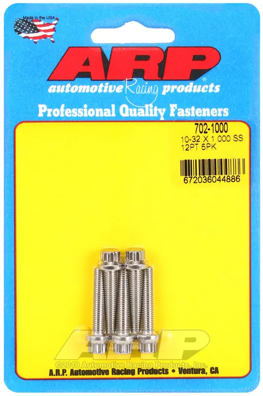 Arp 10-32 X 1.000 12Pt Ss Bolts (Pack Of 5) 1
