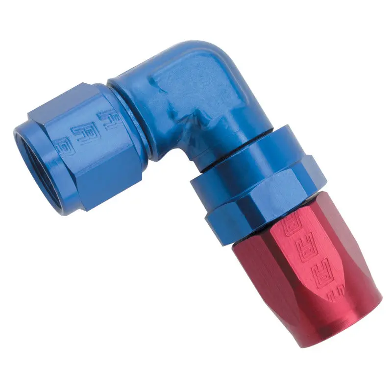 Russell Performance -10 An Red/Blue 90 Degree Forged Aluminum Swivel Hose End 1