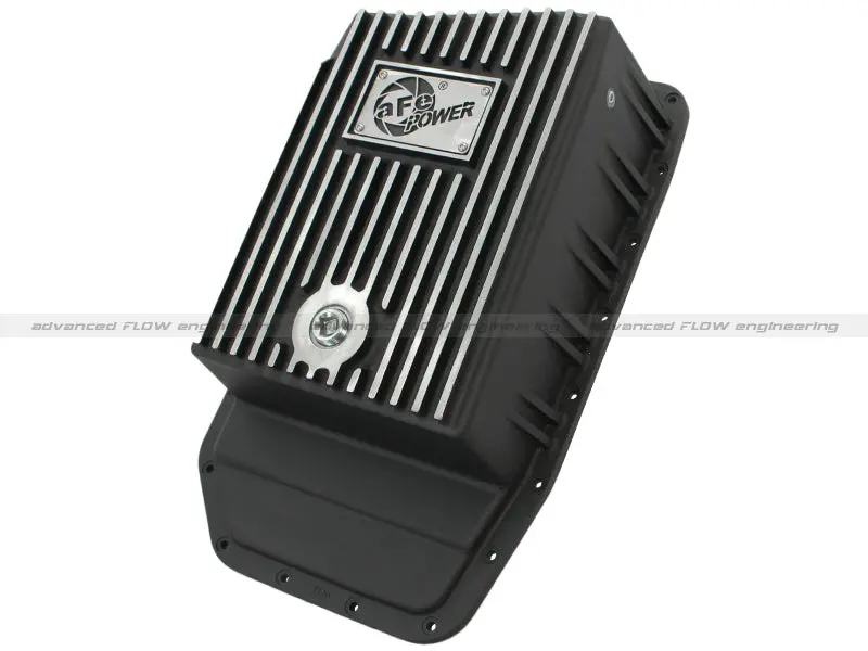 Afe Power Transmission Pan Black Machined 2009-2014 Ford 6R80 F-150 Trucks 1