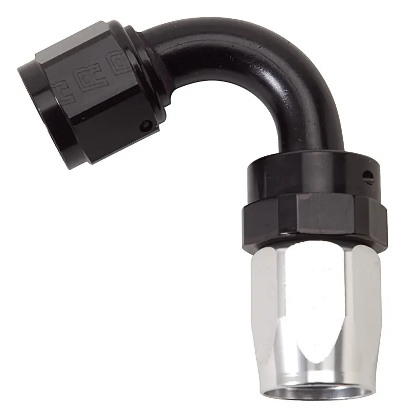 Russell Performance -10 An Black/Silver 120 Degree Tight Radius Full Flow Swivel Hose End 1