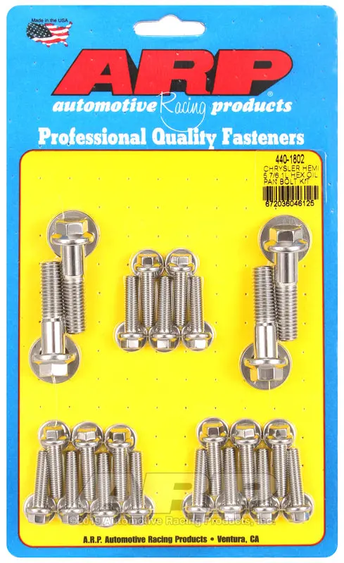 Arp Chrysler Hemi 5.7/6.1L Ss Hex Oil Pan Bolt Kit 1