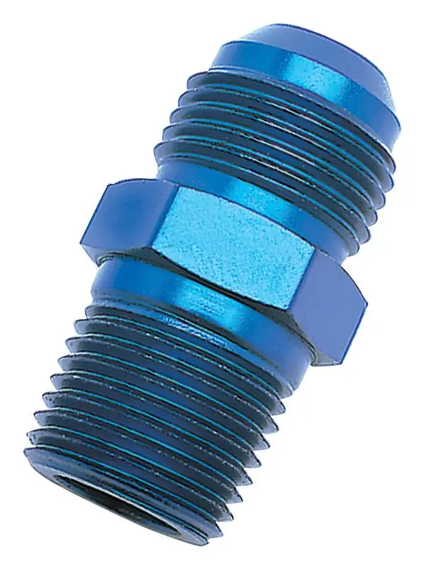 Russell Performance -10 An To 3/8In Npt Straight Flare To Pipe (Blue) 1