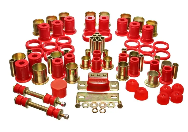 Energy Suspension 74-77 Oldsmobile Cutlass/442/F-85/Europa Red Hyper-Flex Master Bushing Set 1