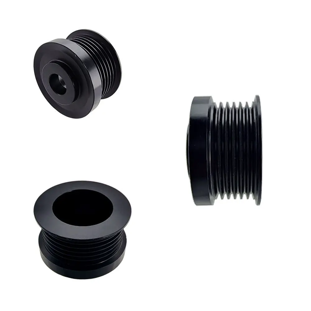 Upr 1979-1993 Ford Mustang 5.0 3 Piece Steel Pulleys - Black 1