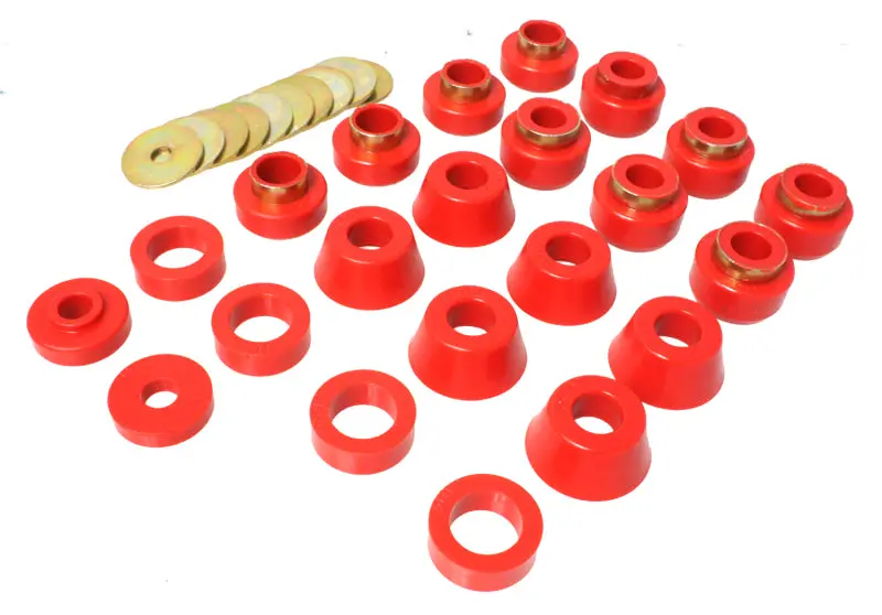 Energy Suspension Body Mounts - Red 1