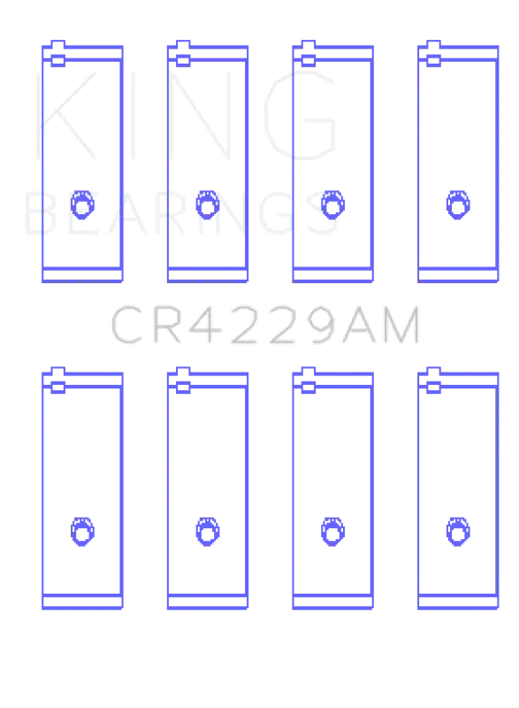 King Engine Bearings Toyota 2E (Size +0.25Mm) Connecting Rod Bearing Set 2
