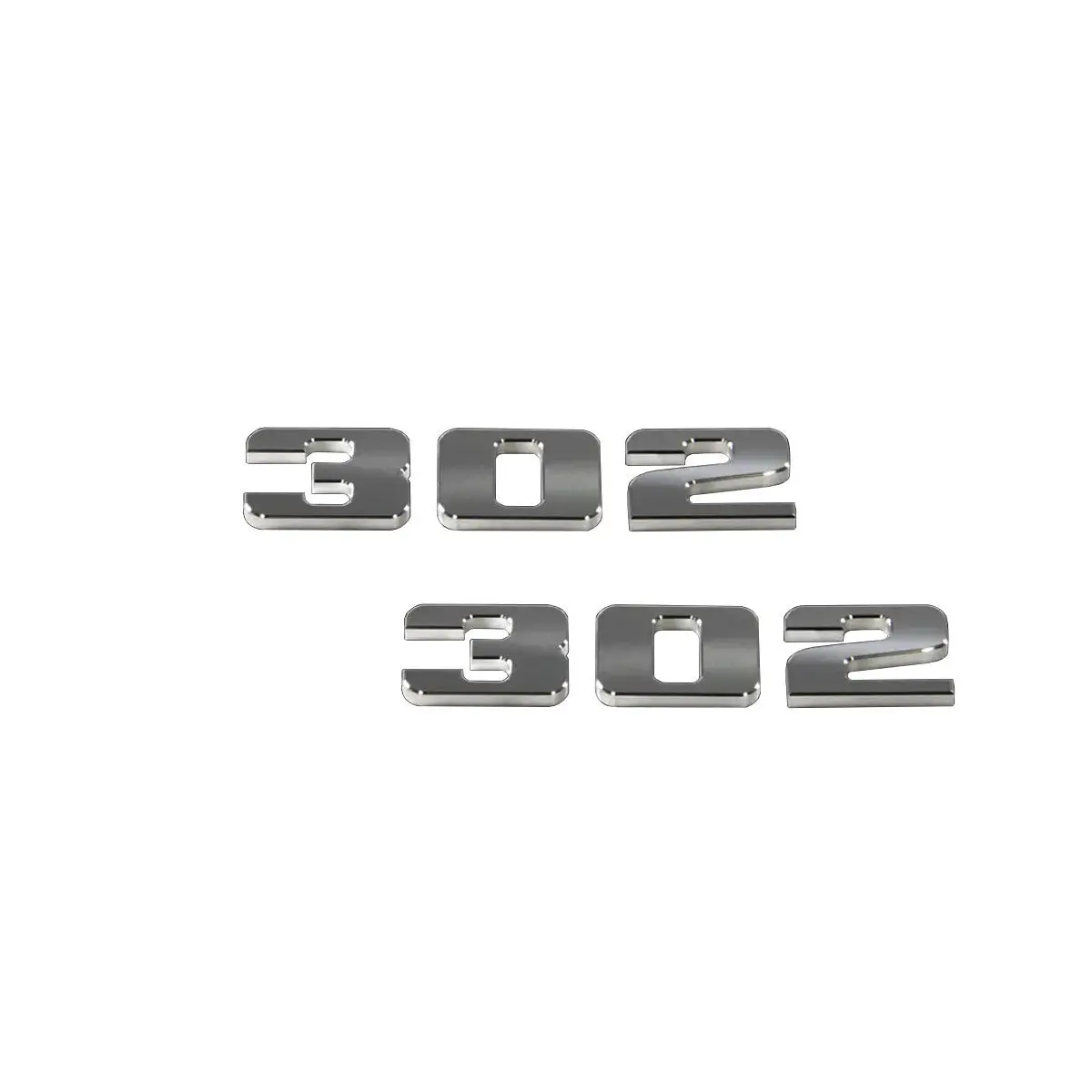 Upr 2011 Ford Mustang Style Billet 302 Emblem Pair - Satin 1