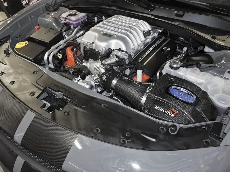 Afe Momentum Gt Black Series Carbon Fiber Cais 2017 Dodge Challenger/Charger Srt Hellcat V8-6.2L(Sc) 2