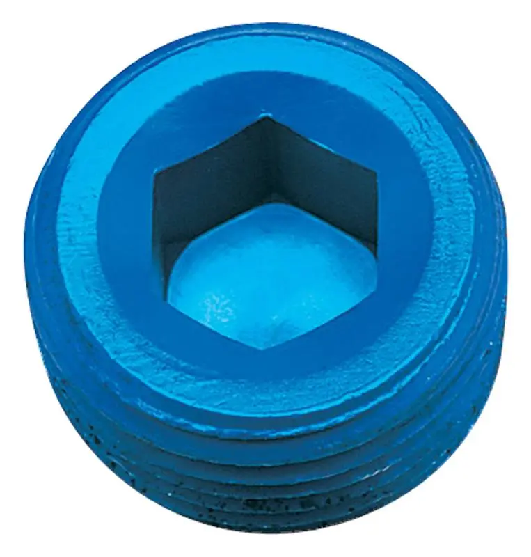 Russell Performance 3/4In Allen Socket Pipe Plug (Blue) 1
