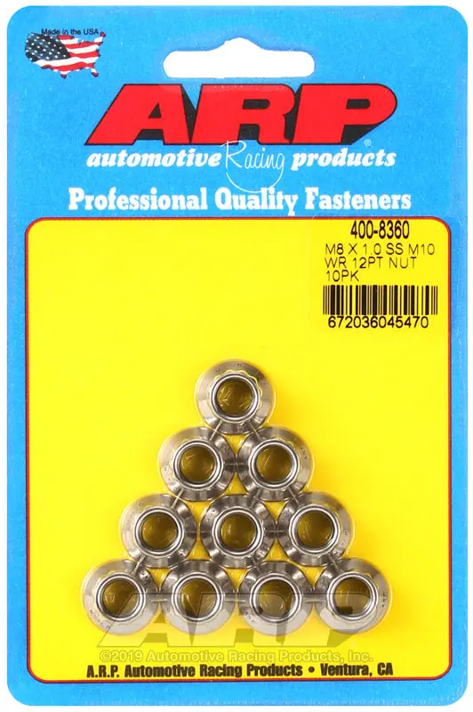 Arp M8 X 1.00 (M10 Wr) Ss 12Pt Nut Kit 1