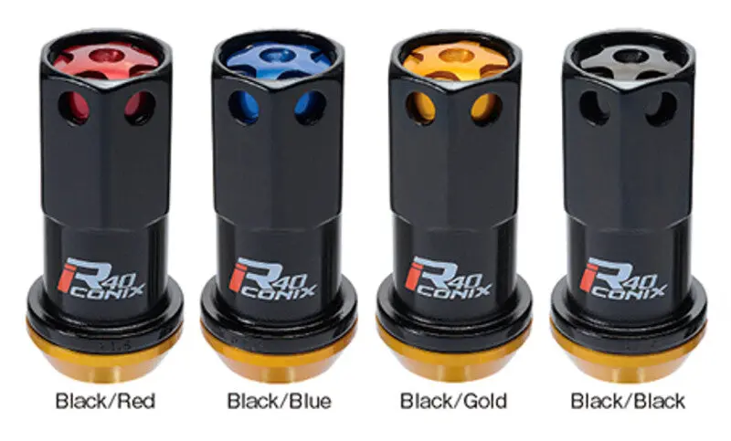 Project Kics 12X1.25 Black R40 Lug Nut - Single 1