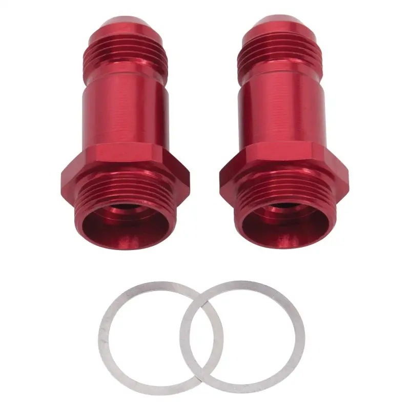 Russell Performance -8 An Carb Adapter Fittings (2 Pcs.) (Red) 1