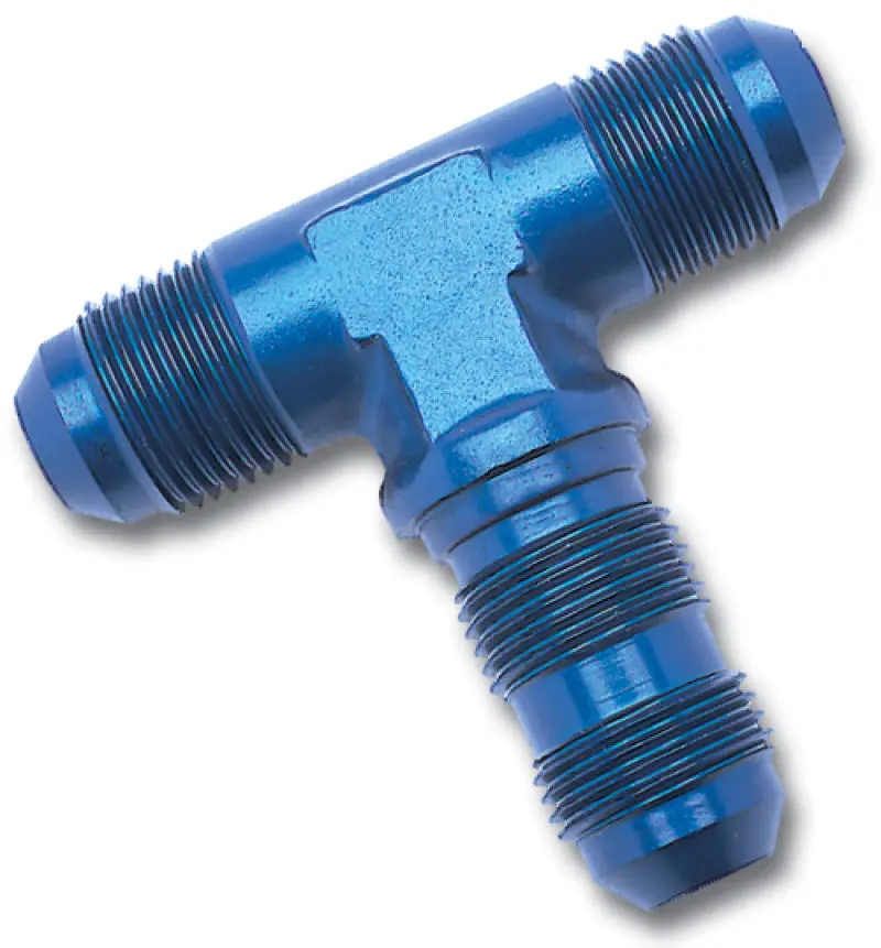 Russell Performance -4 An Flare Bulkhead Tee Fitting (Blue) 1