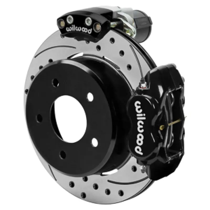 Wilwood 1988-1998 Gmc C1500 Rear Electronic Parking Brake Kit Black 12.19In Srp Brake Rotor 3.25In Offset 1