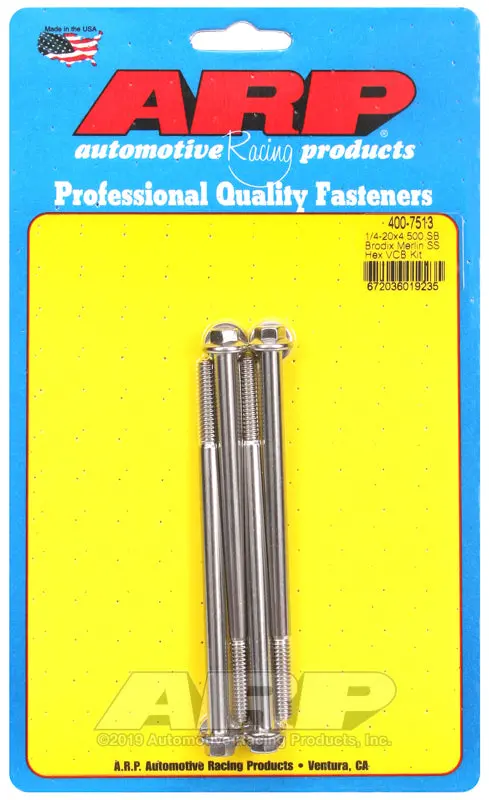 Arp Merlin Block, Brodix Head Sb  Hex Valve Cover Bolt Kit 1