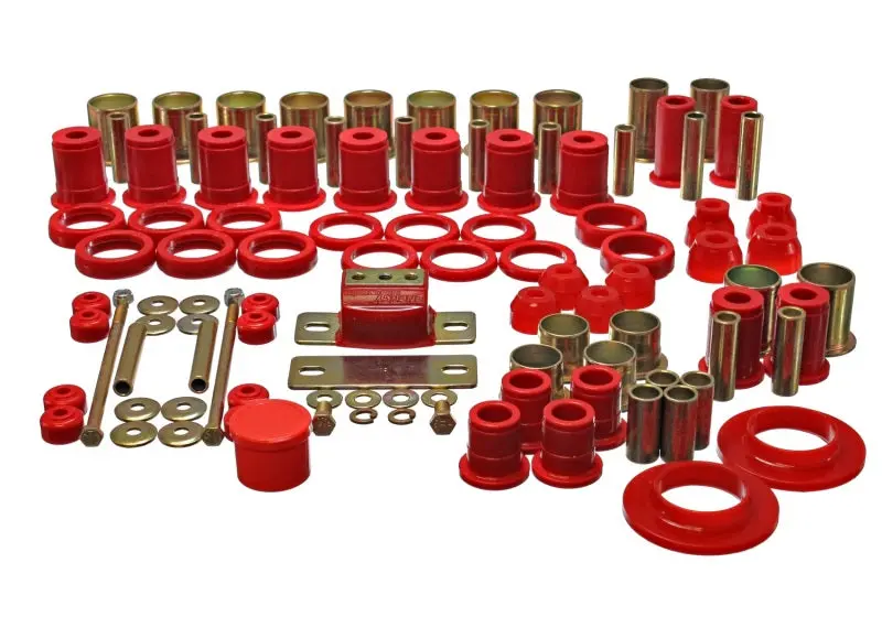 Energy Suspension 78-87 Oldsmobile Cutlass/442/F-85/Europa Red Hyper-Flex Master Bushing Set 1