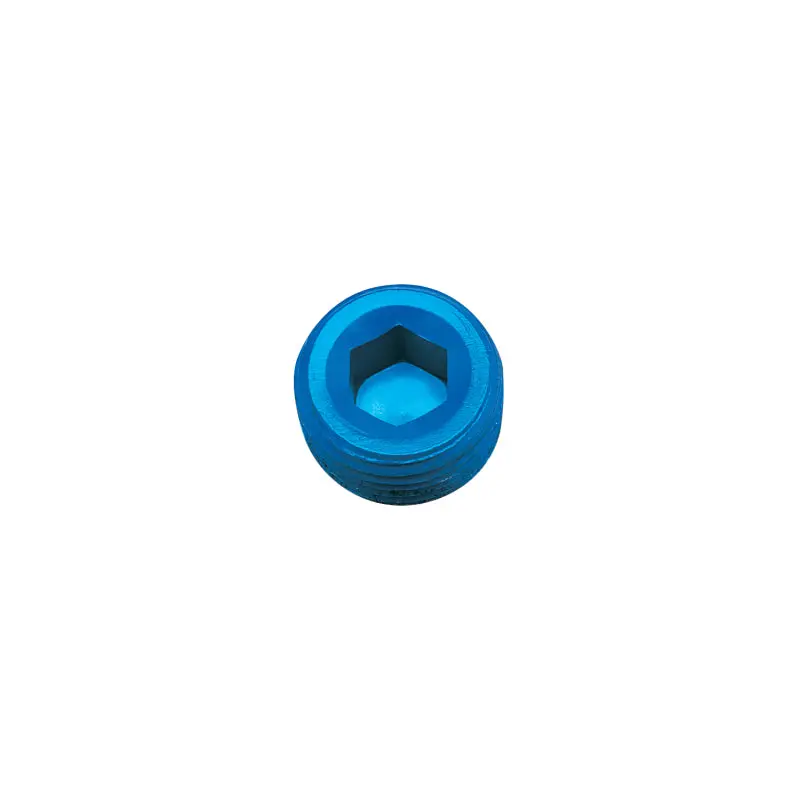 Russell Performance 3/8In Allen Socket Pipe Plug (Blue) 1