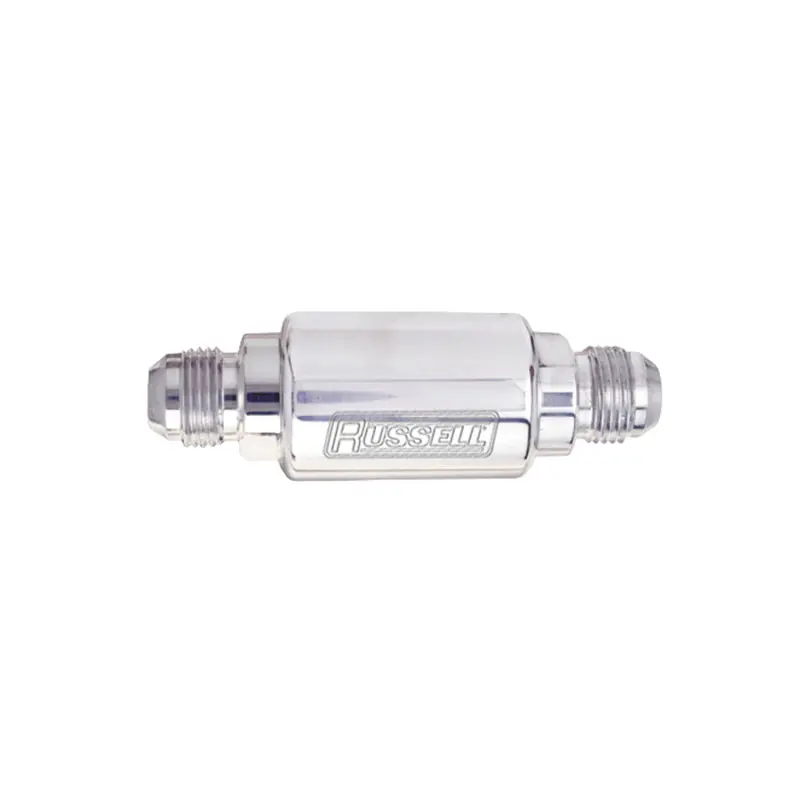 Russell Performance Polished Aluminum (3In Length 1-1/4In Dia. -6 X 3/8In Male Npt Inlet/Outlet) 1