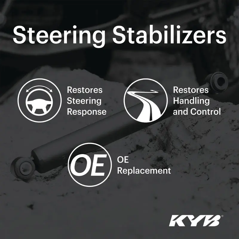 Kyb Shocks & Struts Steering Stabilizers Front Jeep Wrangler 2007-08 1