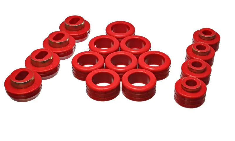Energy Suspension S10 Body Mount Set - Red 1