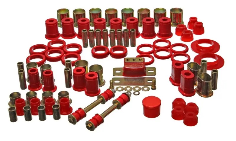Energy Suspension 66-72 Oldsmobile Cutlass/442/F-85/Europa Red Hyper-Flex Master Bushing Set 1