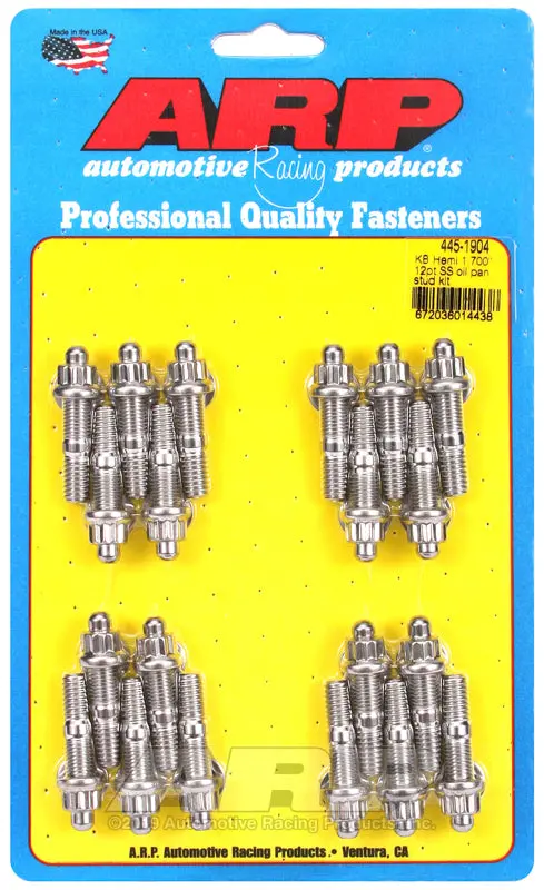 Arp Kb Hemi 1.700In Ss 12Pt Oil Pan Stud Kit 1