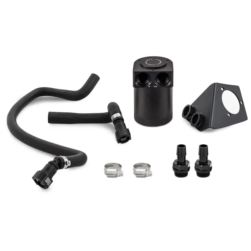 Mishimoto 2020-2025 Chevy Corvette C8 Baffled Oil Catch Can Kit (Pcv Side) - Black 1