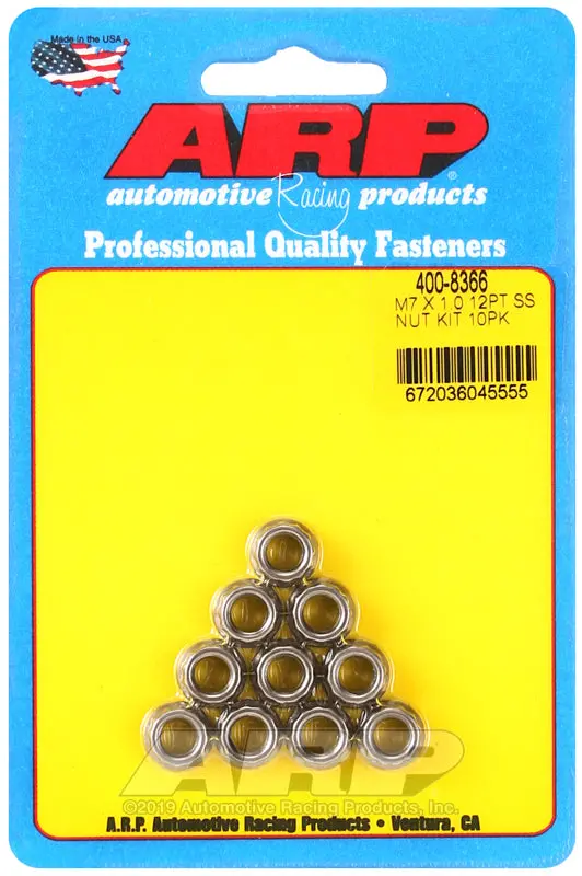 Arp M7 X 1.00 (M9 Wr) Ss 12Pt Nut Kit 1