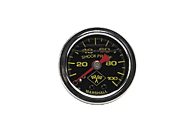 Russell Performance 100 Psi Fuel Pressure Gauge Black Face Chrome Case (Liquid-Filled) 1