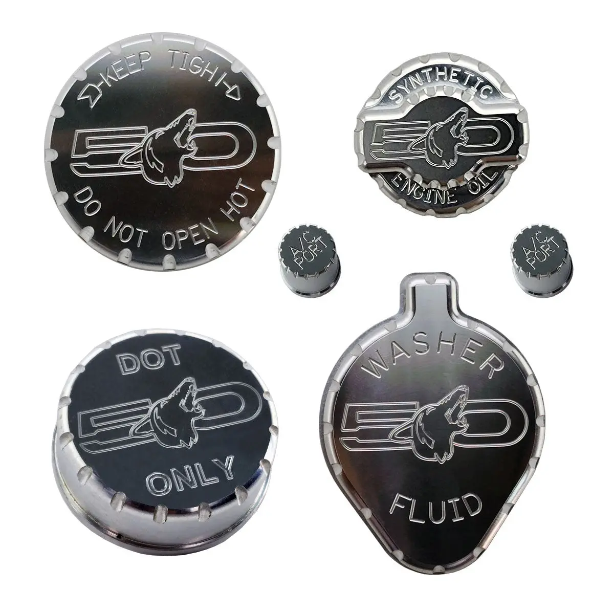 Upr 2018-2024 Ford Mustang Gt Howling Coyote Engine Cap Set 6 Piece - Satin 1