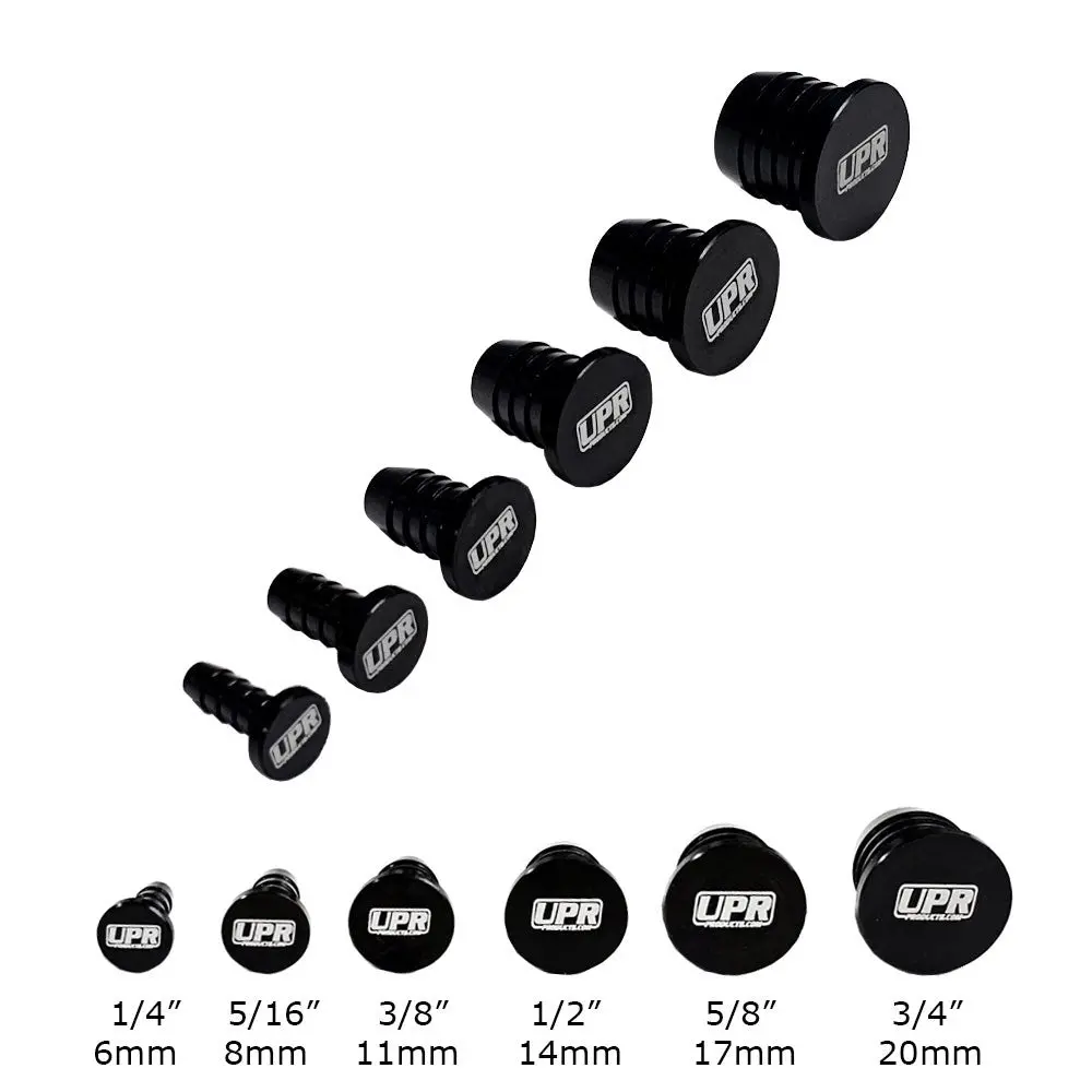 Upr Billet Vacuum Hose Plug 3/8 (11Mm)-Black 1