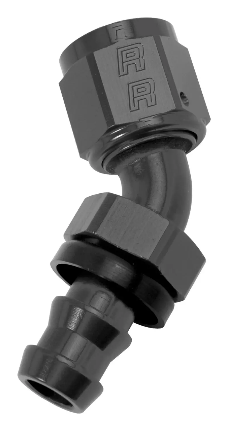 Russell Performance -6 An Twist-Lok 45 Degree Hose End (Black) 1