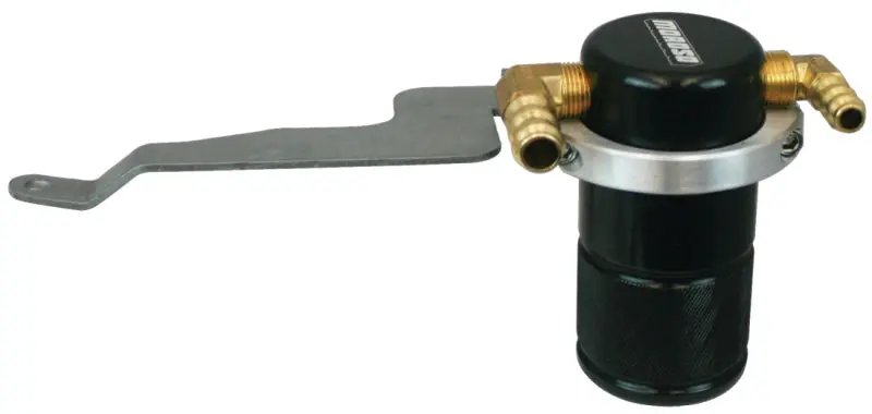 Moroso 15-Up Subaru Wrx Air/Oil Separator Catch Can - Small Body - Billet Aluminum - Black Finish 1
