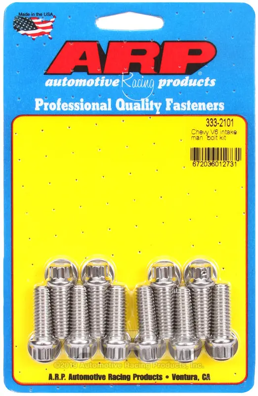 Arp Chevy V6 Stainless Steel 12 Point Manifold Bolt Kit 1