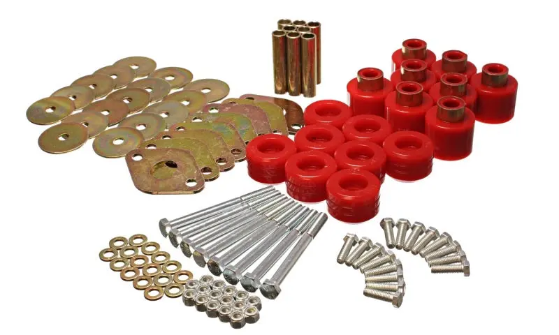 Energy Suspension Body Mount Set 1In Lift W/Hardware  - Red 1