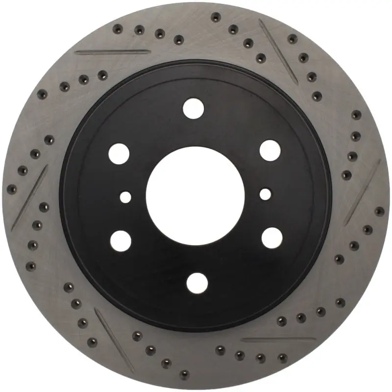 Stoptech 2005-2010 Gmc Sierra (W/ Rear Drum) / 2007-2009 Gmc Yukon Rear Right Slotted & Drilled Rotor 1
